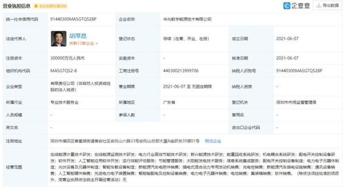 华为布局新赛道 成立子公司涉足换电设施与人工智能软件开发